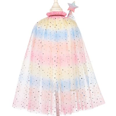 Ensemble cape + diadème + baguette licorne (3-4 ans)