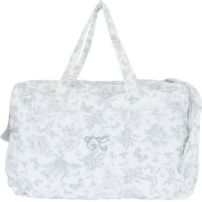 Sac à langer Toile de Jouy gris
