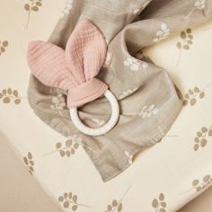 Anneau de dentition en silicone Bunny Ears Wild Rose