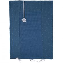 Housse de matelas à langer bleu et argenté (60 x 80 cm)  par BB & Co