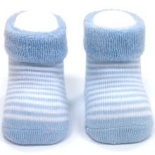 Chaussettes bleues rayées (1-6 mois)  par Cambrass