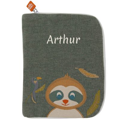 Protège carnet de santé Tchikis 3 Paresseux (personnalisable) L'oiseau bateau