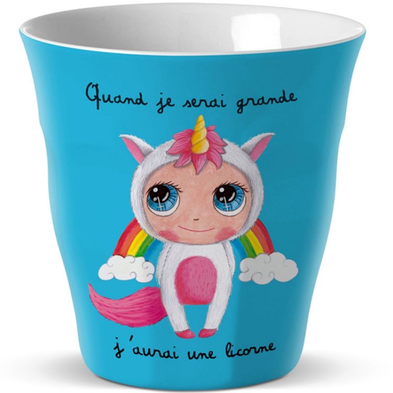 Gobelet en mélamine Licorne Isabelle Kessedjian