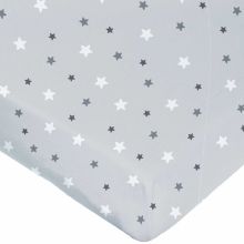 Drap housse étoile gris (60 x 120 cm)  par Domiva