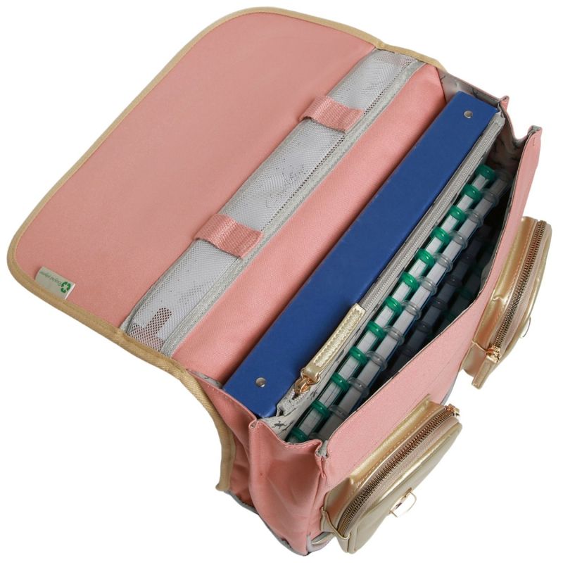 Cartable A4 maternelle Pink Gold Leopard (35 cm) Caméléon Produit ouvert 4