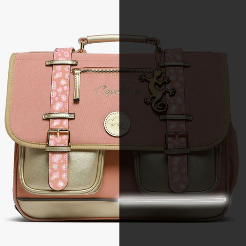 Cartable A4 maternelle Pink Gold Leopard (35 cm) Caméléon Produit 6