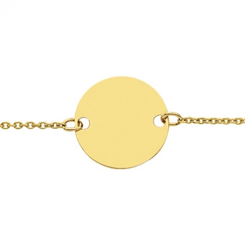 Gourmette pastille ( or jaune 750°) Berceau magique bijoux