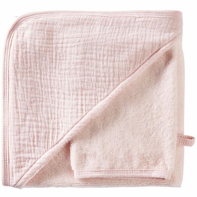 Cape de bain + gant en bambou rose blush Mix & Match (70 x 70 cm)  par BB & Co