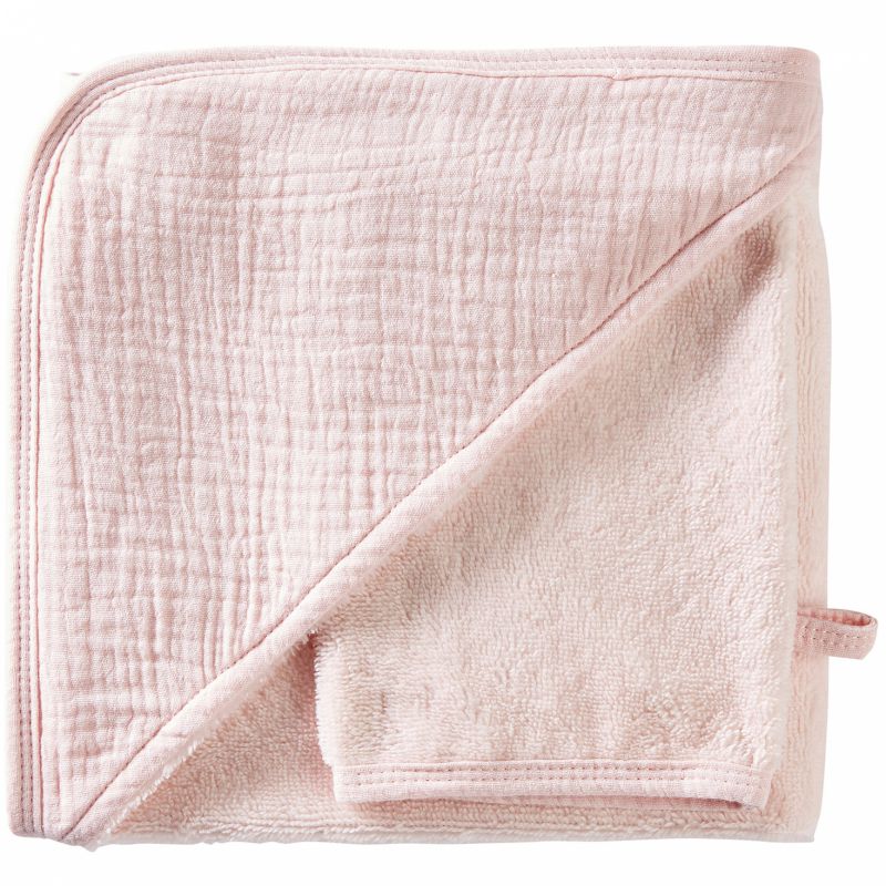 Cape de bain + gant en bambou rose blush Mix & Match (70 x 70 cm) BB & Co