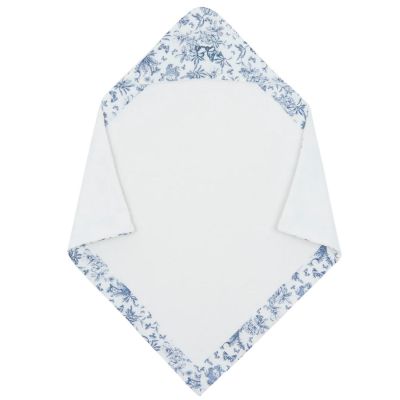 Cape de bain Toile de Jouy bleu