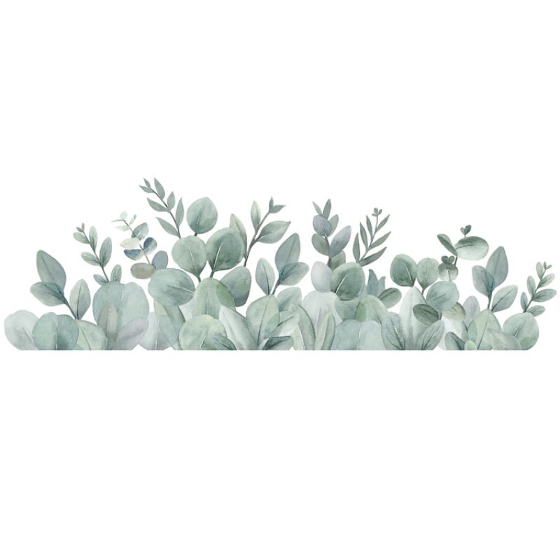 Grand sticker Greenery feuillages eucalyptus (80 x 25 cm) Lilipinso