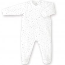 Pyjama léger jersey Stary cristal ecru (1-3 mois : 50 à 60 cm)  par Bemini