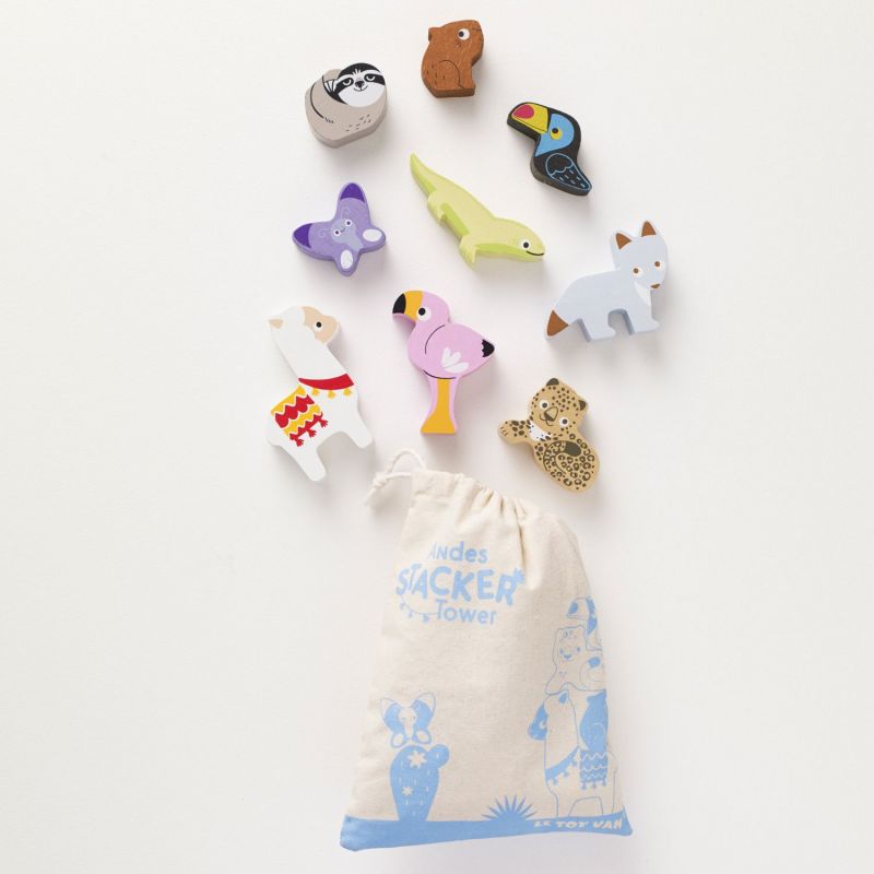 Animaux de la jungle en bois FSC à empiler Le Toy Van Ambiance 6