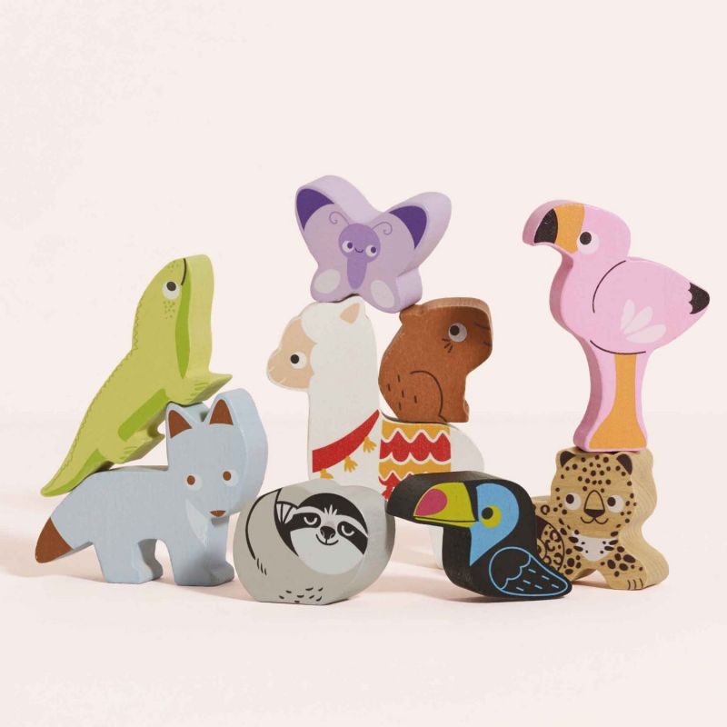 Animaux de la jungle en bois FSC à empiler Le Toy Van Ambiance 7
