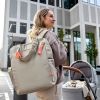 Sac à langer convertible en sac à dos beige Lässig Ambiance 9