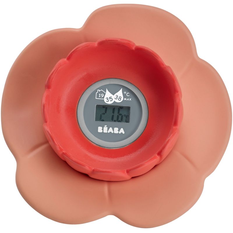 Thermomètre de bain Lotus corail Béaba