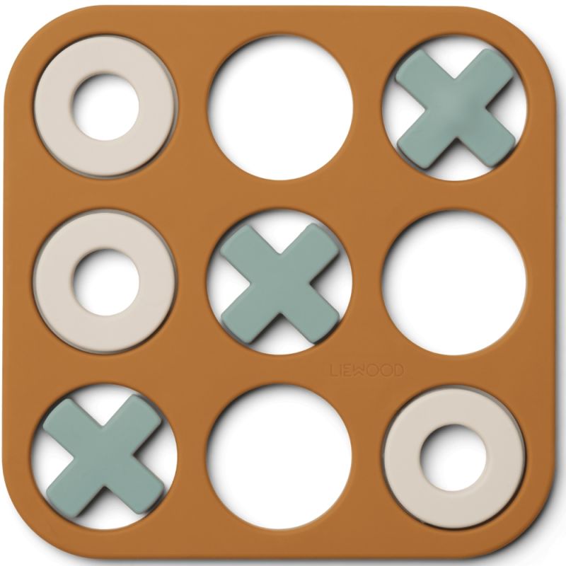Morpion Tic tac Toe en silicone Golden caramel multi mix - Reconditionné Liewood