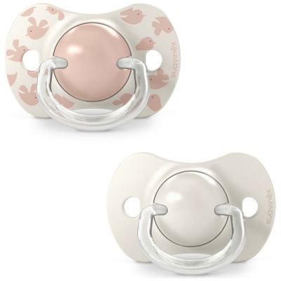 Lot de 2 sucettes symétriques SXPro Birdies Rose (6-18 mois) Suavinex