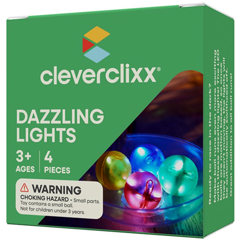 Set de 4 billes lumineuses pour circuit de billes Cleverclixx Packaging 1