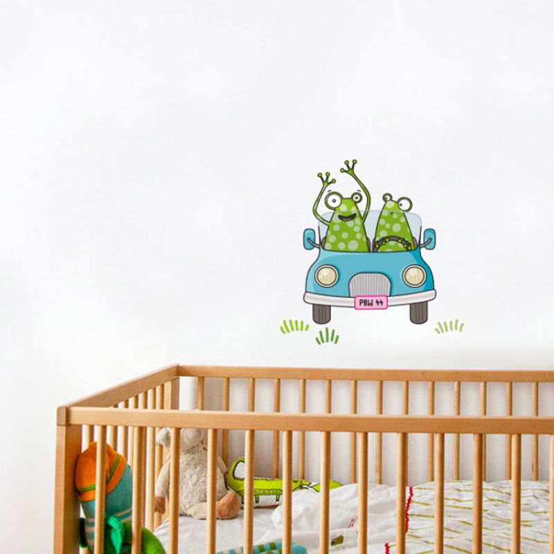 Stickers muraux Grenouille voiturette Série-Golo