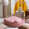 Pouf Ottoman Square Pink Mouse velours côtelé  par Wigiwama