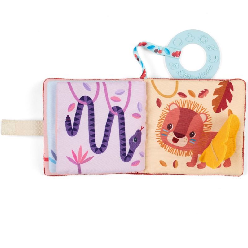 Imagier en tissu Jack le lion Lilliputiens Produit ouvert 2