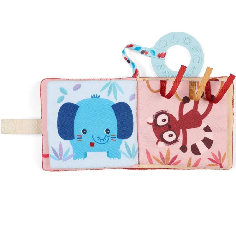 Imagier en tissu Jack le lion Lilliputiens Produit ouvert 3