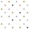 Papier peint motif triangles bleus gris beige (10 m) - Lilipinso