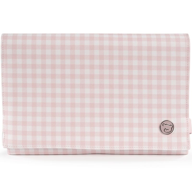 Tapis à langer Together Vichy rose et blanc Pasito a pasito