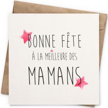 Carte Fête des mères (13 x 13 cm)  par La Poupette à paillettes
