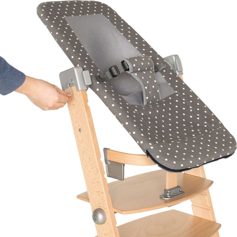 Transat Sit'n'sleep pour chaise haute Syt gris à pois Geuther