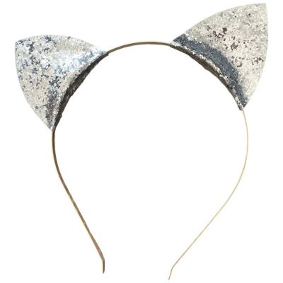 Serre tête Chat Argent