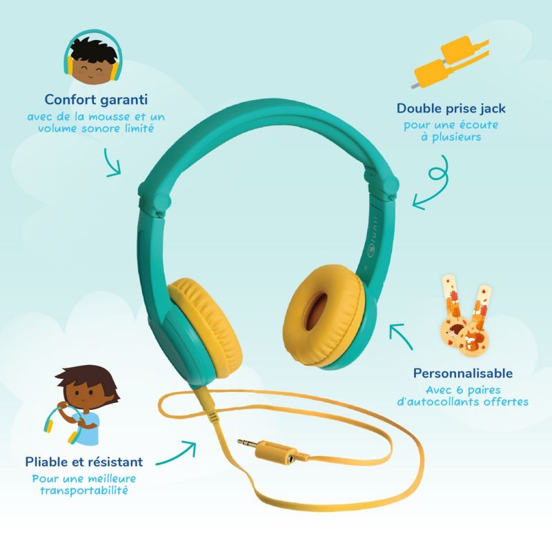 Casque audio Vert pour Ma fabrique à histoires Lunii Ambiance 6