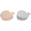 Lot de 2 minis boîtes à goûter en silicone Baleine Bleu - Filibabba