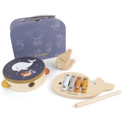 Valisette de jeu Mes premiers instruments de musique en bois Filibabba
