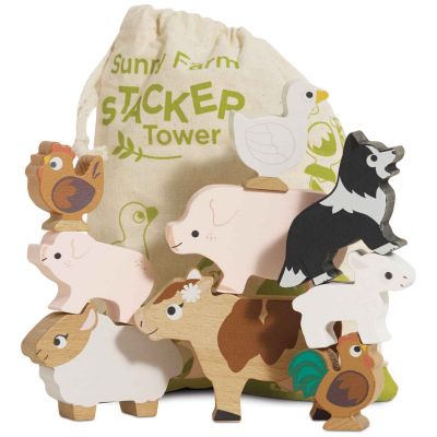Animaux de la ferme en bois FSC à empiler Le Toy Van