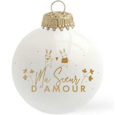 Boule de Noël Ma Sœur d'Amour  par Baubels