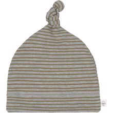 Bonnet en coton bio Cozy Colors rayé gris chiné (7-12 mois)  par Lässig 