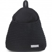 Vide-poches à suspendre Heavy knit noir  par Jollein