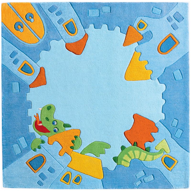 Tapis carré château fort (120 x 120 cm) Haba