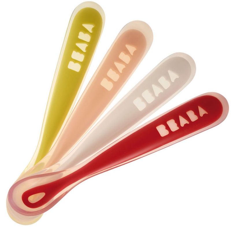 Lot de 4 cuillères 1er repas Soft couleurs chaudes Béaba