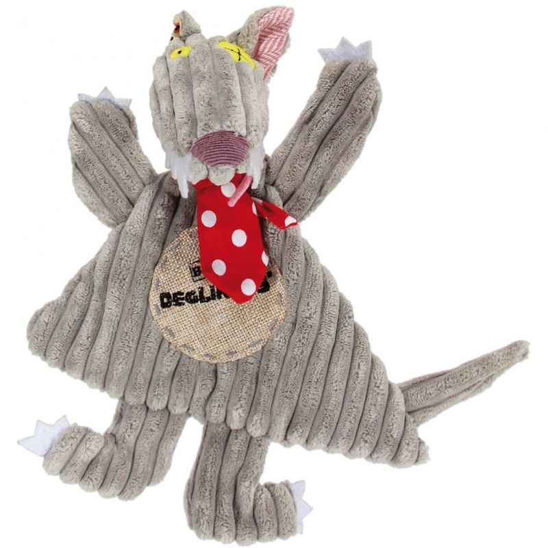 Doudou plat baby Bigbos le loup (28 cm) Les Déglingos