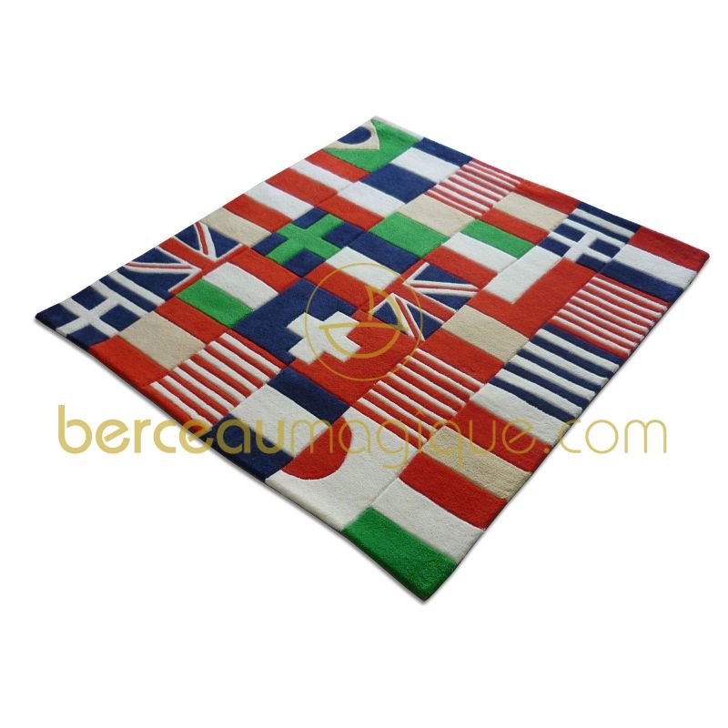 Tapis puzzle drapeaux rouge (120 x 140 cm) AFKliving
