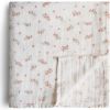Maxi lange en coton bio Pink Flowers (120 x 120 cm) - Mushie