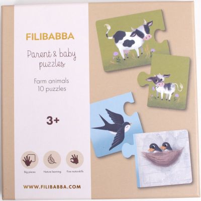 Puzzles Maman et ses bébés Animaux de la ferme  par Filibabba