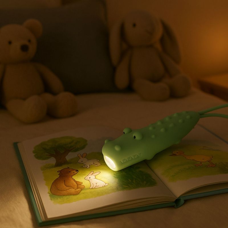 Lampe de poche en silicone Crocodile Little L Ambiance 2