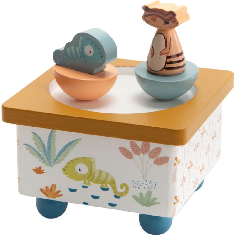 Boîte à musique magnétique Gaston le caméléon (11 x 10,19 cm) Amadeus Les Petits