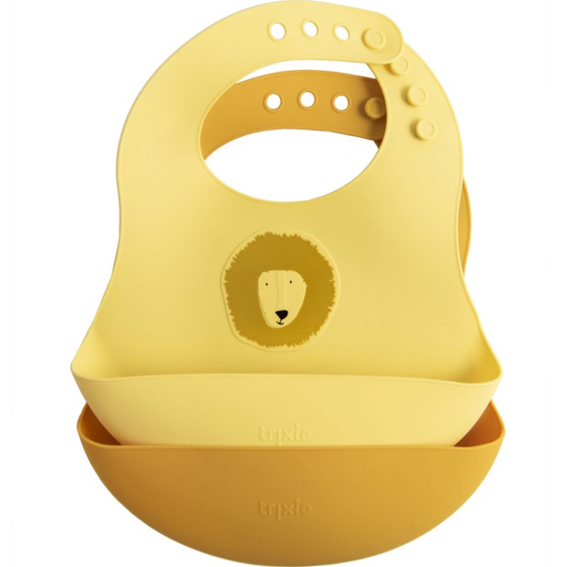 Lot de 2 bavoirs en silicone Mr. Lion Trixie