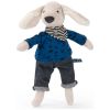 Peluche chien Pilou bleu Puce & Pilou (30 cm)  par Moulin Roty