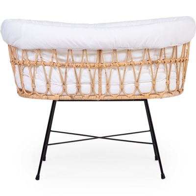 Berceau en rotin avec pieds en métal - Reconditionné